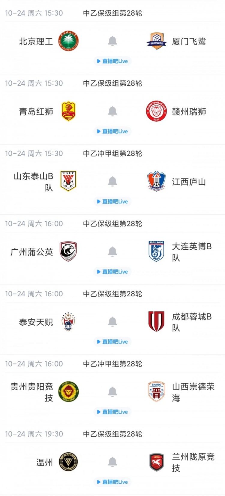 更乱了!中乙综述:海港B队遭绝杀可能丢榜首 前5仅差4分扑朔迷离 更乱了!中乙综述:海港B队遭绝杀可能丢榜首 前5仅差4分扑朔迷离