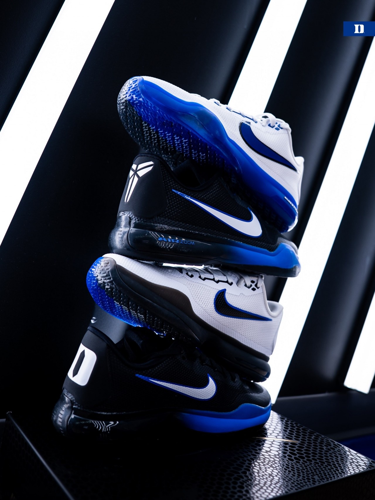 杜克大学女篮晒专属Kobe 10 Protro PE!两款蓝白黑配色亮相